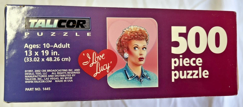 Rompecabezas vintage 2002 I Love Lucy 500 piezas Lucille Ball nuevo sellado Foto 4 de 4