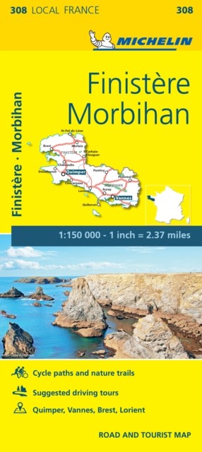 Finistere, Morbihan - Michelin Local Map 308: Map by Michelin SHEET MAP - Image 6