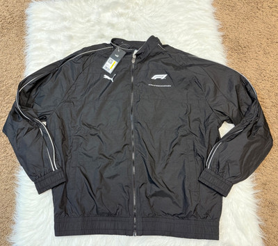 PUMA F1 Formula 1 T7 Oversized Men's Size Medium Black Track Jacket 630134-01