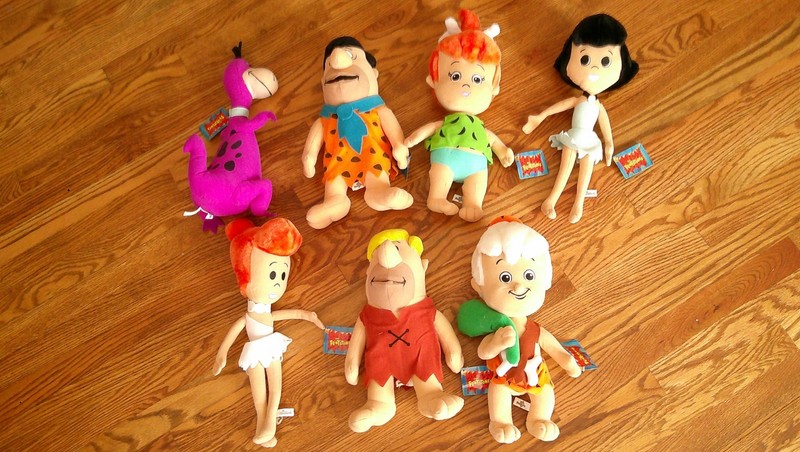 Hanna-Barbera The Flintstones Fred Flintstone & Gang Plush Vintage Toy Dolls