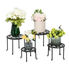 Lot4 Metal Plant Pot Stand Flower Display Rack Home Garden Balcony Patio New