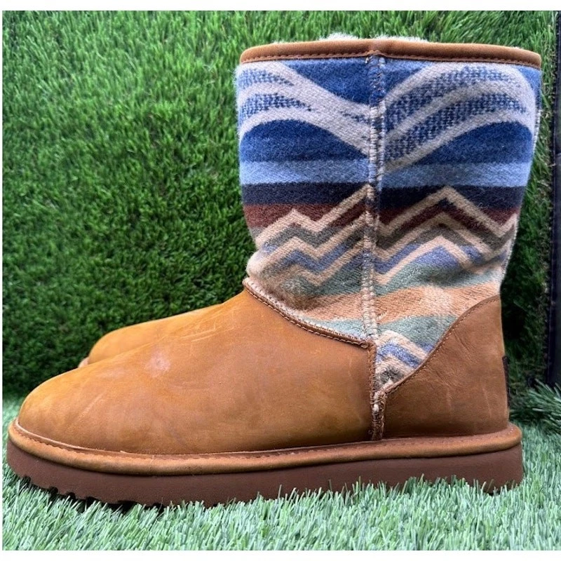 UGG Women's Pendleton Classic Southwest Aztec Brown Boot 1011215 – Size 10 - Image 2 of 4