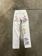 Vintage Polo Ralph Lauren Dungaree Floral Pants Women  s Size 28 Made In USA