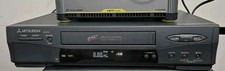 Mitsubishi HS-U446 VCR Stereo HiFi Lettore VHS Registratore Precisione Ingegnerizzato Vintage