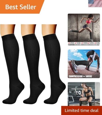 Comfortable Unisex Compression Socks 3 Pairs - Ideal for Running & Cycling
