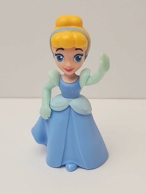 McDonalds Disney Princess Cinderella Happy Meal Toy Figure Cake Topper Blue READ