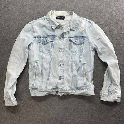 Paxton Los Angeles Women's Jean Jacket Denim Size Small Distressed