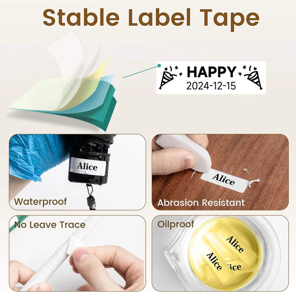 Bluetooth D30 Label Maker with 3 Tapes, Wireless Mini Smartphone Label Printer