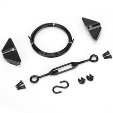 TIBEGOLD Anti Sag Gate Kit for Wooden Fence, Black Gate Support Cable Kit, Ga...