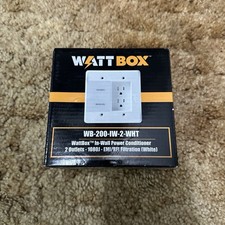 WattBox WB-200-Iw-2-WHT In-Wall Power Conditioner, 2 Outlets, EMI/RFI Filtration