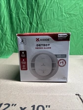 2 PACK Kidde Smoke Detector 10-Year Battery Powered LED Warning Light 20SD10.