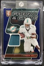 2024 Panini Totally Certified Fabric of the Game Tyreek Hill TYR Mirror Blue /75