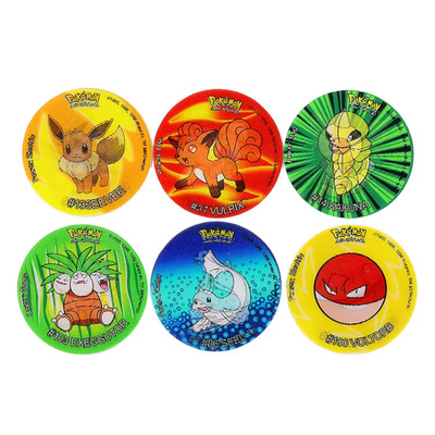 56 Pcs 3D Flip Pokemon Mega Evolution Tazos Complete Set