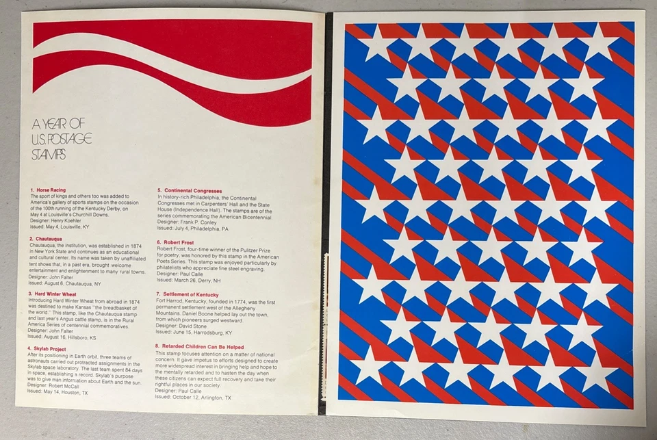 USPS MINT SET US Stamps 1974 COMMEMORATIVE Post OFFICE Collection Philatelist - Image 2 of 4