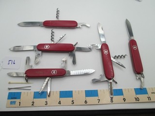 #516 5 Victorinox Swiss Army 84mm Tinker Sportsman Tourist Waiter Recruit Knives