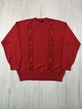 Men’s Gabicci Knitted Grandad Style jumper V neck Sweater size XL VGC 