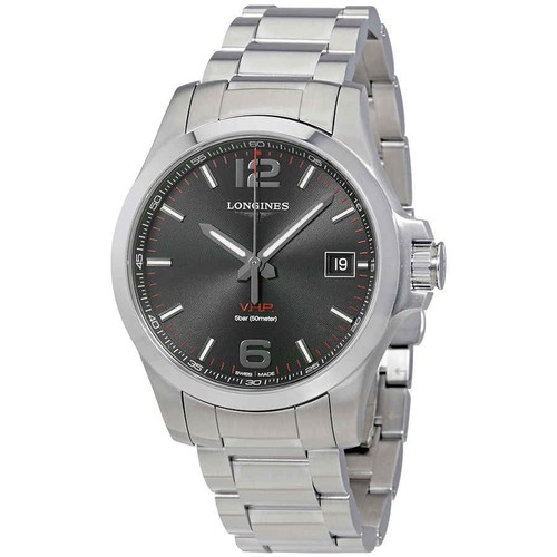 Longines Conquest V.H.P. Perpetual Black Dial Men's Watch L3.716.4.56.6