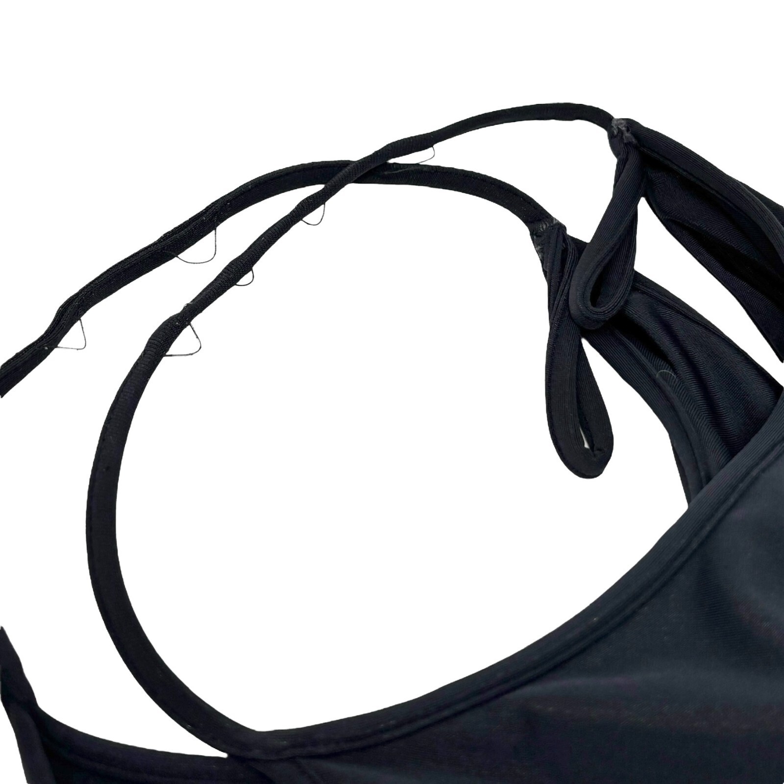 CHANEL Vintage 97C CC Mark Logo Camisole Dress #44 One-piece Black Nylon image 10
