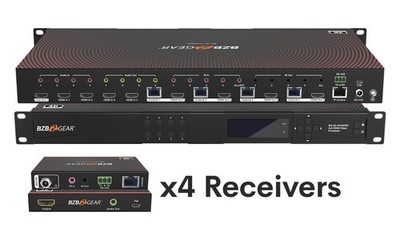 BG-4K-VP44PRO-b 4x4 4K HDMI Matrix Switch/Video Wall Processor/MultiViewer/4 Rx