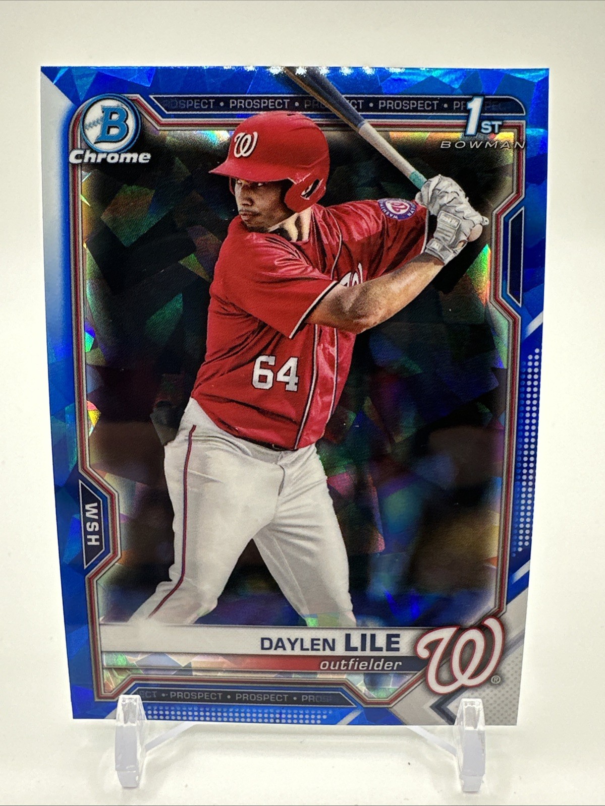 DAYLEN LILE 2021 Bowman Chrome Draft Sapphire Edition 1st RC #BDC-18 Nationals