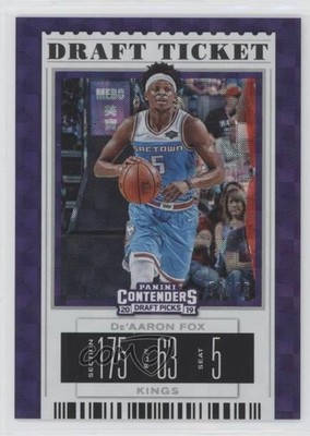 2019 Panini Contenders Draft Picks Variation Ticket Hyper 74/75 De'Aaron Fox pj5