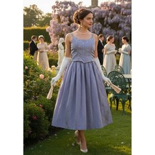 Vintage Gunne Sax Jessica McClintock Dress L 9/10 Purple Whimsical Fairy