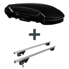 Dachbox Thule Motion 3 M + Dachträger Menabo Sherman für VW Golf VII Kombi BA5