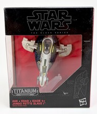 Star Wars JANGO FETT'S SLAVE I BLACK SERIES 27 Titanium 3  Vehicle Slave One NEW