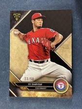 2017 Topps Triple Threads Onyx #28 Yu Darvish Texas Rangers /50