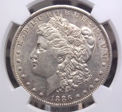 1886 "O" Morgan SILVER Dollar $1 NGC AU50 #001 About Uncirculated ECC&C, Inc.