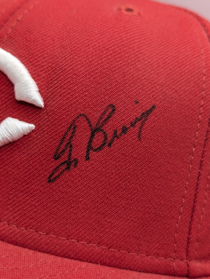 Cincinnati Reds 1990s World Series Signed Hat Joe Oliver Tom Browning VTG MLB - Image 3 of 4