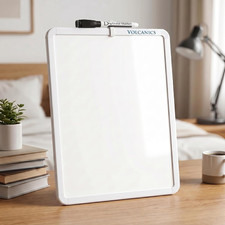 Small Dry Erase Board,14.1"X11" Whiteboard Small Magnetic White Board for Fridge