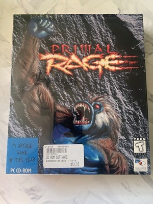 RARE PRIMAL RAGE BIG BOX SEALED PC CD-ROM GAME 1995 ATARI