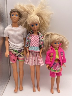 Barbie Cool Teen Skipper Boyfriend KEVIN, SKIPPER & Littlest Stacie 90s Y2K