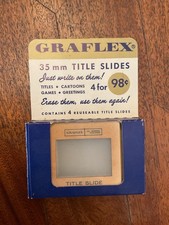 Graflex 35mm Title Slides 4 slides In 1 Package vintage Reuseable