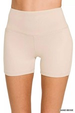 Zenana Brushed Microfiber Wide Waistband Biker Shorts