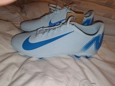 Nike Mercurial Vapor 16 Club FG/MG UK 9.5 Football Boots Light Blue Brand New
