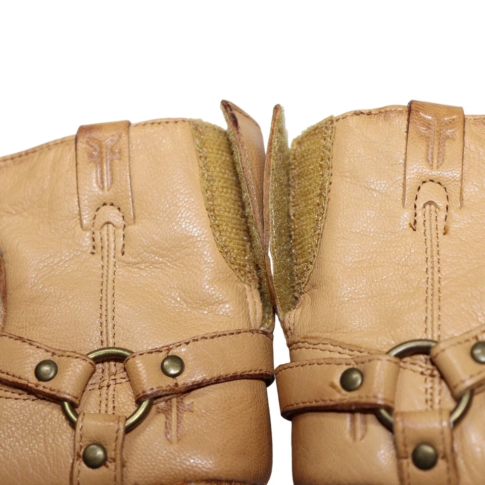 Botas de berço de couro Frye tamanho infantil 3 meses bronzeado arnês - Imagem 4 de 4