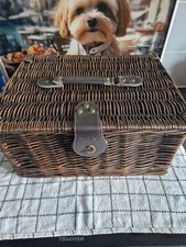 M&S - Marks & Spencer's Extra Large Wicker Basket With Leather Handle