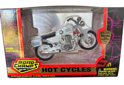 Road Champs Motocicleta Hot Cycles Yamaha Patrulla de Carreteras Policía Estatal Sellada NUEVA - Imagen 2 de 4