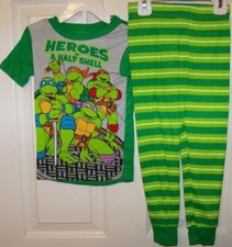 Teenage Muntant Ninja Turtle TMNT 2 Piece Long Pajama PJ Boys Size 2T NWT