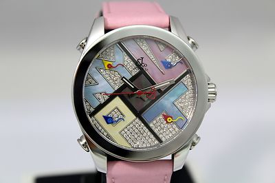 JACOB & CO JCMATH4 BRAND NEW DIAMOND WATCH 40MM LADIES 5 TIME ZONE, BOX & PAPERS