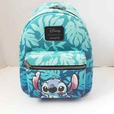NWT Loungefly Disney Lilo & Stitch Blue Tropical Leaves Mini