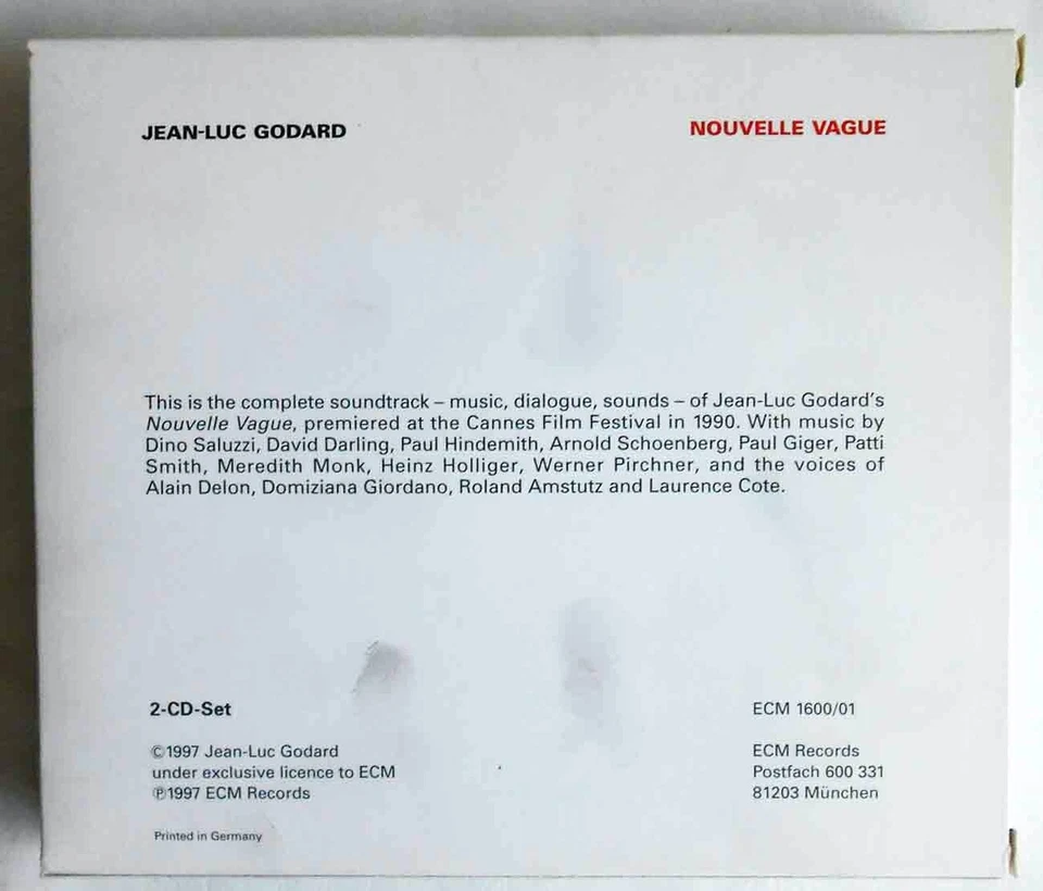 2CD Set Jean Luc-Godard: Nouvelle Vague (ECM) 1997 - Bild 2 von 2