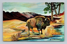 Mouth Artist Nyla Thompson NT-19 Bison Postcard