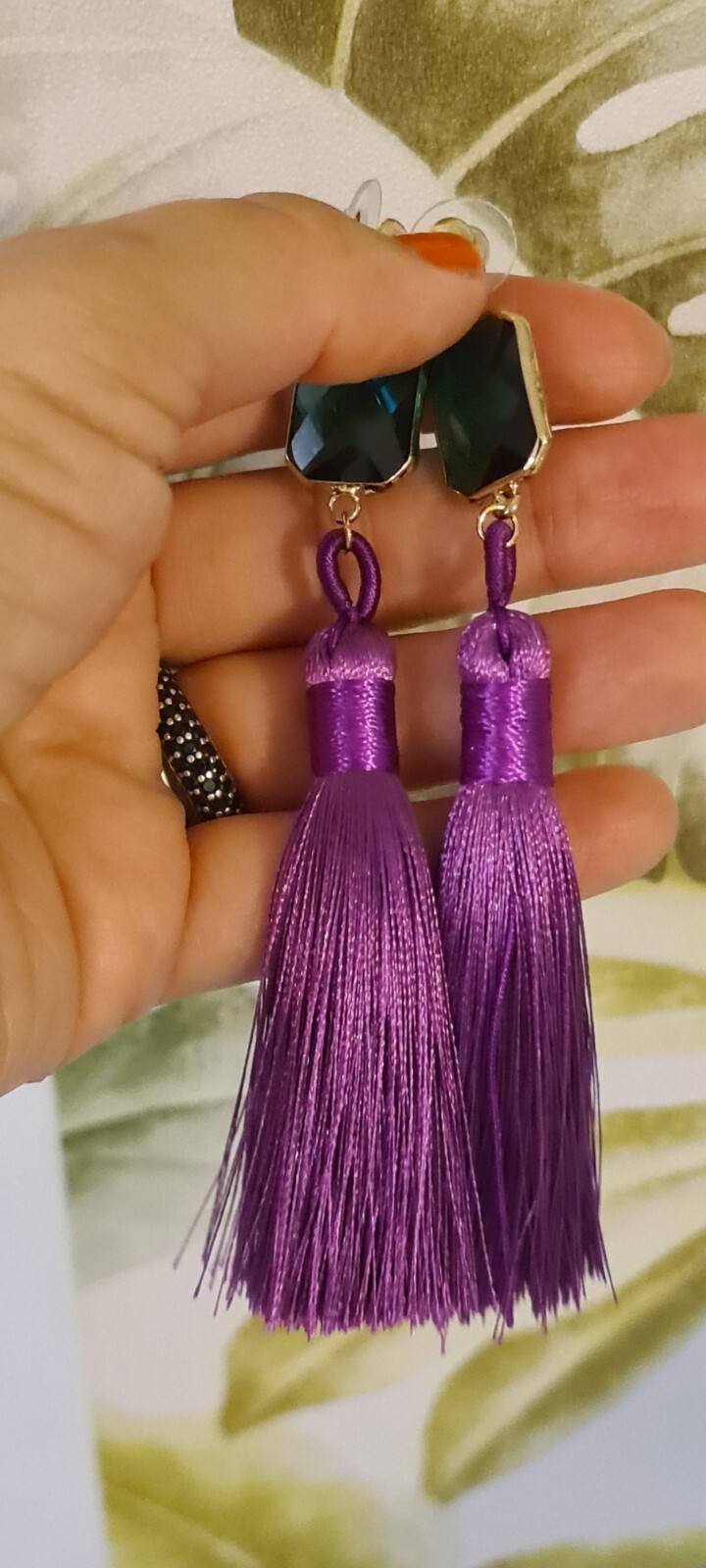 Parfois pendientes piedra verde morados Ohrringe delightful earrings Boho chic