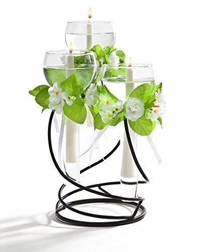 Vela flotante negra de 3 luces Foto 2 de 2