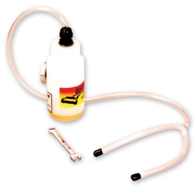 Longacre 52-45202 8 oz. Single Brake Fluid Bleeder Bottle - 2 Hose Caps