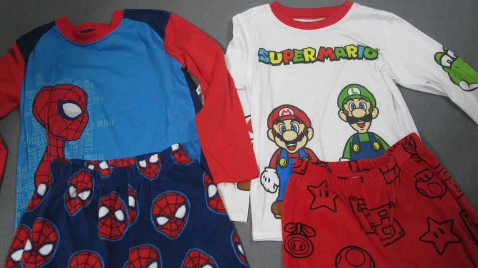 Lot of Boy's Pajama Sets and Underwear 3 sets Spiderman Mario Brothers Carters - Image 3 of 4