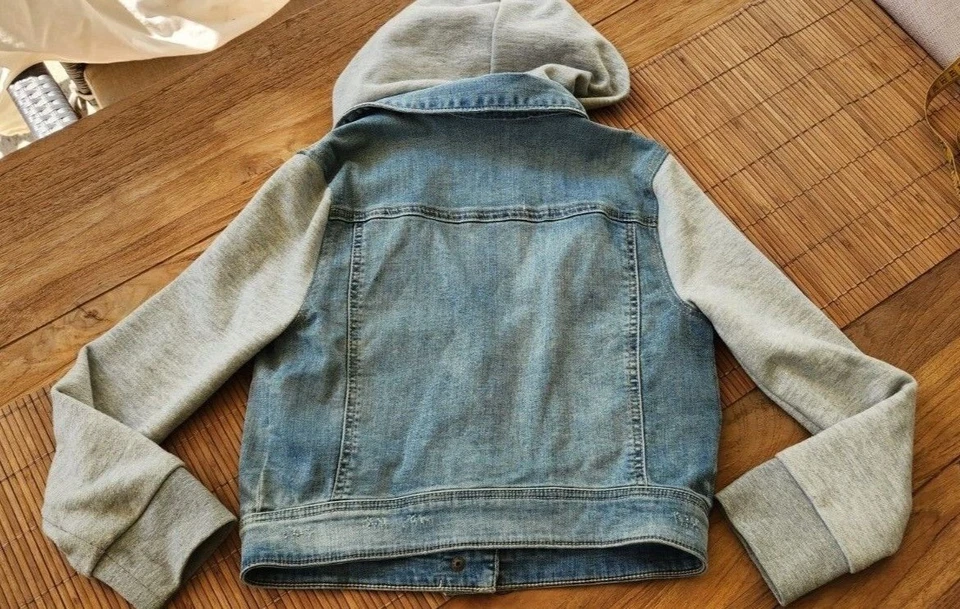 TUCKER + TATE Girls DENIM JEANS SWEATSHIRT HOODIE JACKET SIZE M 8-10 - Image 4 of 4